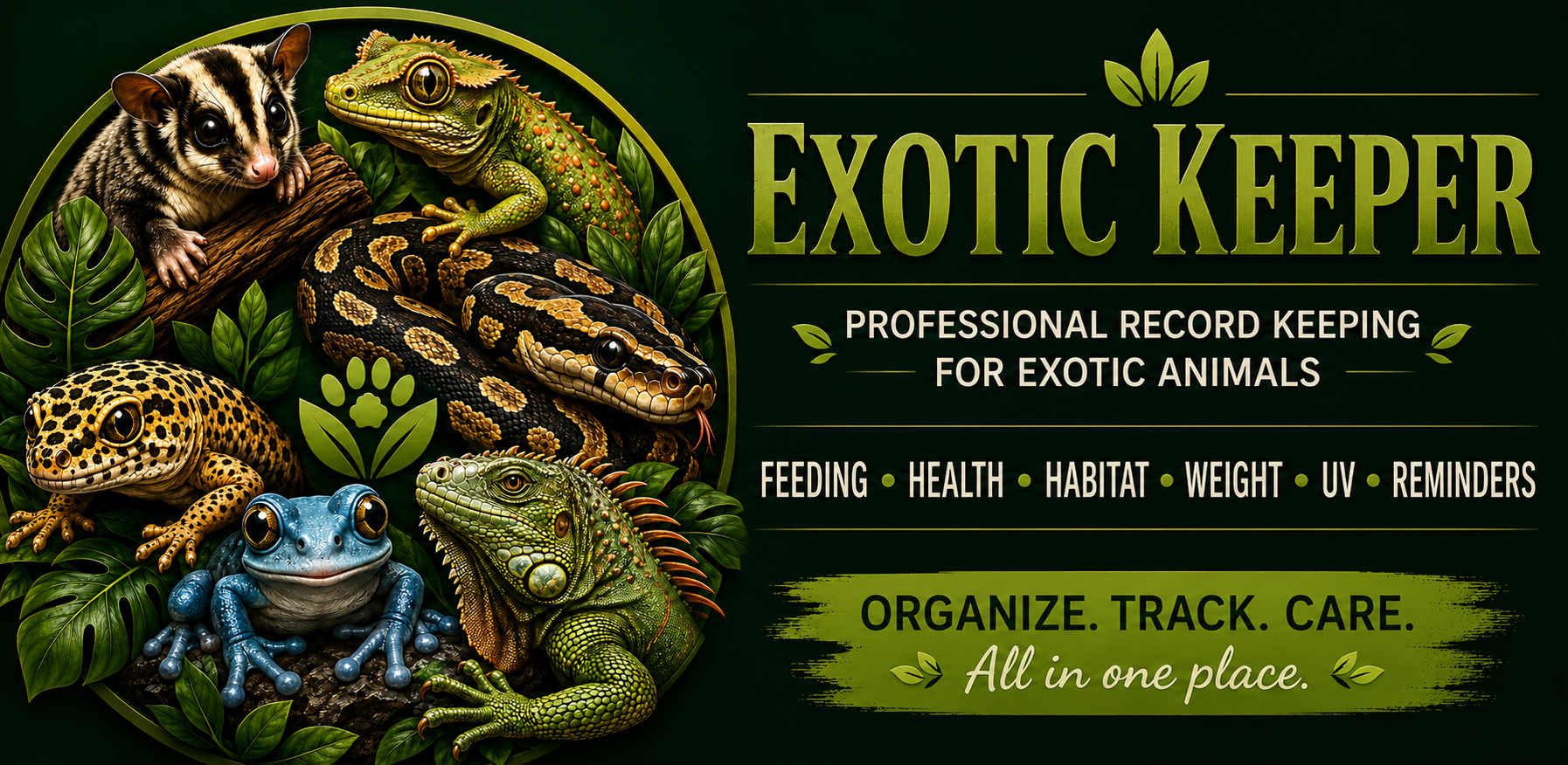 Exotic Keeper — professional record keeping for exotic animals